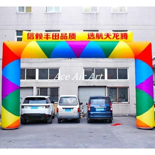 Arractive advertising inflatable square entrance arch gantry with logo for car promotion