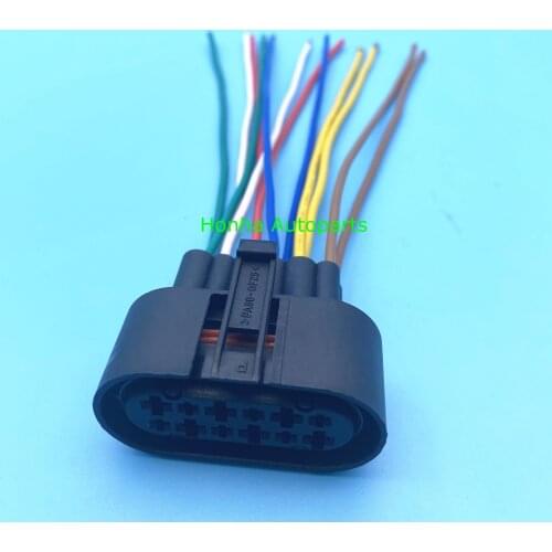 Free shipping 1J0941165 1J0 941 165 mixture using different terminals tyco auto 12 pins female motorcycle connector wire harness