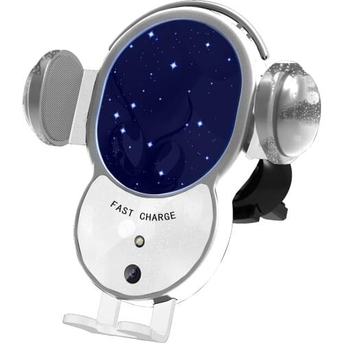 New 10W smart Qi wireless charger fast charging car phone holder for Samsung S8 S9 iphone 8 8Plus 11/11Pro 12 Huawei Mate30 P40