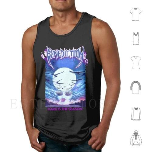 Benediction-Dark Is The Season Tank Tops Vest Cotton Death Metal Thrash Metal Uk