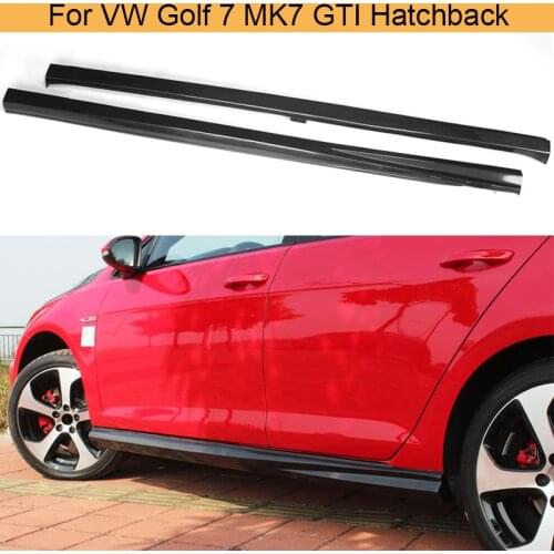 Car Side Skirts For Volkswagen Golf 7 MK7 GTI Hatchback 2014-2017 Non Standard Side Door Bumper Skirts Apron Carbon Fiber / FRP