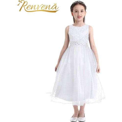Kids Dresses Princess Flower Girl Dress Ball Prom Gown Elegant First Communion Dress for Girls Wedding Party Dress fille robes