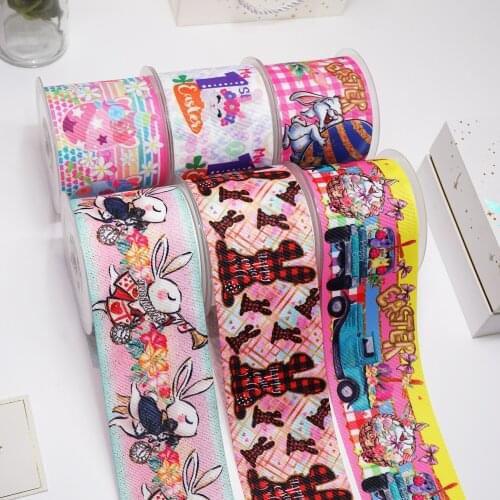 DIY Easter Bunny Printed Grosgrain Ribbon For Craft Supplies Sewing Accessories 5 Yards, Planar Resins Mold 10 Pieces. 47809