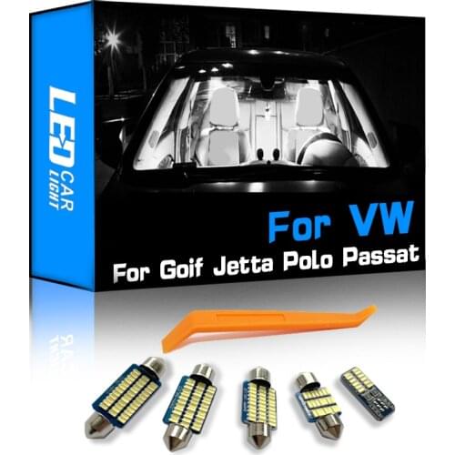For Volkswagen VW Golf 4 5 6 7 Jetta Bora Vento Passat B5 B6 B7 B8 CC Polo Phaeton Canbus Car LED Interior Light Kit
