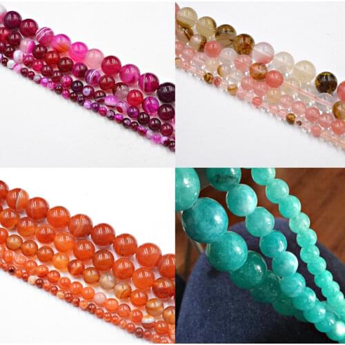 FLTMRH Wholesale 4 6 8 10 12mm Natural Blue Amazonite Round loose stone jewelry Beads agat Beads