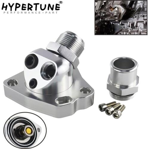 Hypertune - For Acura Honda Civic K20/K24 For K-Swap Swivel Neck Thermostat Cooling Component Housing HT-CTT01