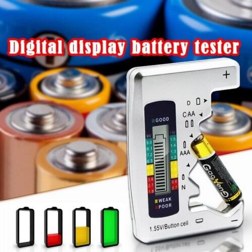 Digital Display Battery Detector Battery Tester Battery Power Detector Dry Battery Digital Display Voltage Measuring Device