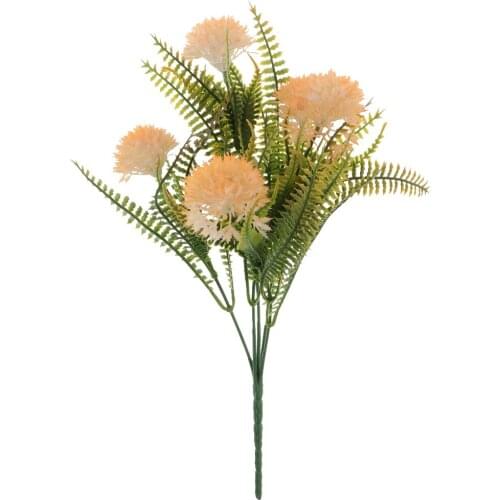 Artificial 5-Head Onion Flower Persian Leaves Grass Home Decor
