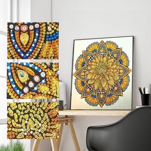 5D DIY Partial Special Shaped Drill Diamond Painting Datura Flower Resin Rhinestone Mosaic Wall Art Picture Kit Home Decoration