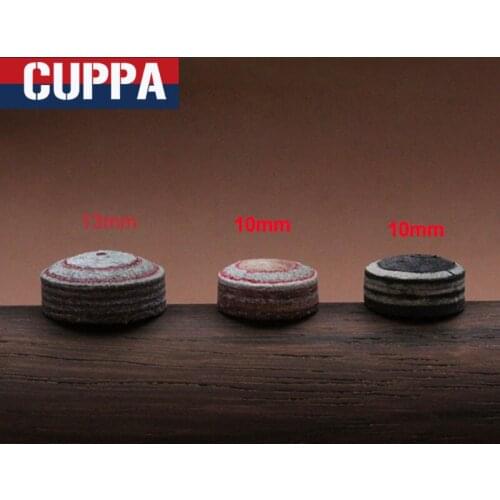 New Cuppa 5 Pcs/lot Buffalo Skin Leather Snooker Cue Tip 10mm/12mm Billiards Accessories China