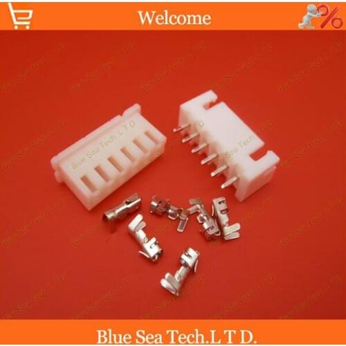 Sample,20 sets 6 Pin XH 180 angle Pin Connector 2.54mm XH-6P Kits for PCB/Automotive/electronic circuit ect.Free Shipping