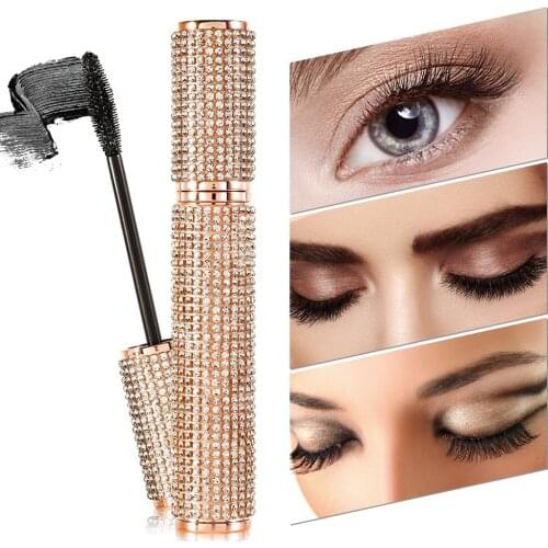 Wholesale Diamond Mascara Waterproof Natural 3d Mascara For Eyelash Extension Black Thick Cosmetics Private Label Makeup No Logo