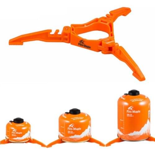 Orange Outdoor Gas Tank Bracket Gas Burner Hiking Stove Camping Stove Tools Bottle Shelf Stand Tripod Folding Canister Stand