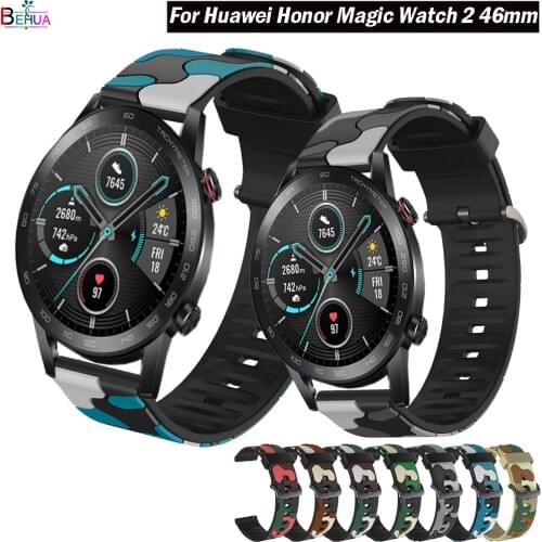 Colorful Silicone watchBand For Huawei Honor Magic Watch 2 46mm 42mm Strap 20 / 22mm Sport bracelet For Huawei honor magic belt