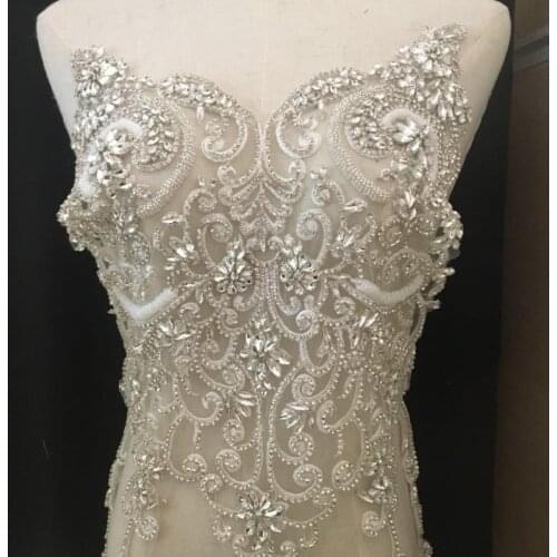 Super Luxury Rhinestone Crystal Applique For Bridal Accessories Wedding Dress Sash Haute Couture Costume Embellishment