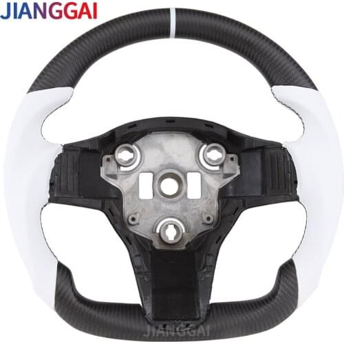 100% Carbon Fiber Steering Wheel Is Suitable For 2016-2020 Tesla Model3 Cars