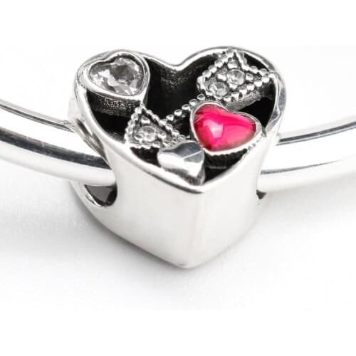 925 Sterling Silver Clear CZ Unique Arrow Struck by Love Charms Fit Original Bracelet Jewelry for Women Gift