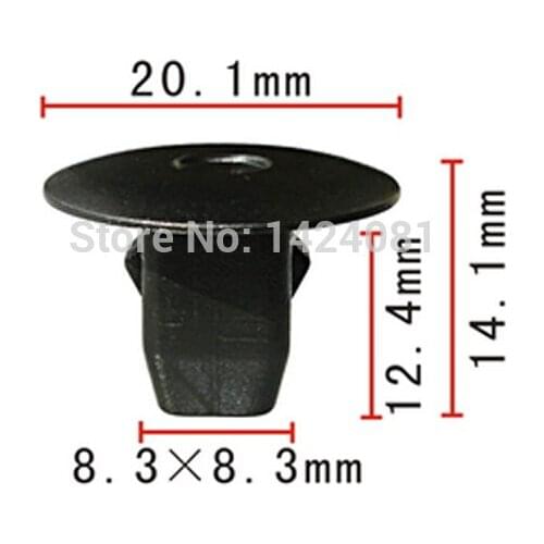 500x High Quality Black Nylon Case for Accord Fender Apron Grommet Clip Tapping Screw 5mm(20 x 12 x9mm) 90682-SEA-003
