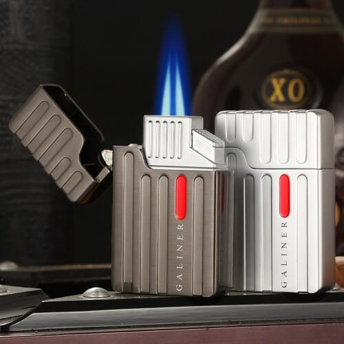 GALINER Cigar Cool Gadgets Gas Butane Torch Lighter Creative Windproof Cigar Lighter Trunk Style Briquet Smoking Accessories