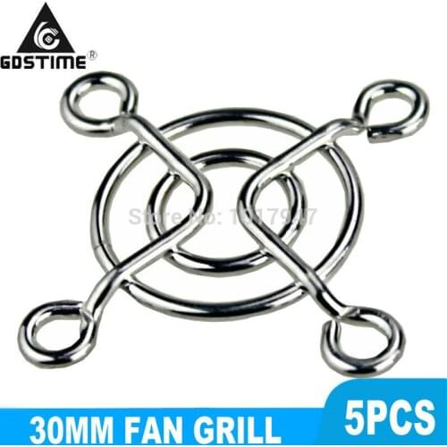 5PCS Gdstime DC Fan Grill Silver Metal Protector Finger Guard Cover Used for 3CM 30mm Fans
