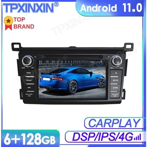 6+128G Android 11 For Toyota RAV4 New Car Multimedia Player GPS Navi Audio Stereo Screen DVD Head Unit Tape Recorder
