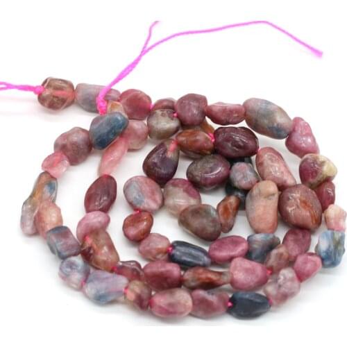 Natural Stone Rubys Sapphires Beads Irregular Gravel Loose Spacer Beads for DIY Bracelet Necklace Jewelry Making Findings 14