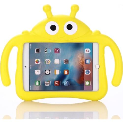 Kids Cartoon Case For iPad Mini1 2 3 4 5 Children Beetle Stand Tablet Cover For iPad 5 6 9.7 Pro9.7 Shockproof EVA Coque