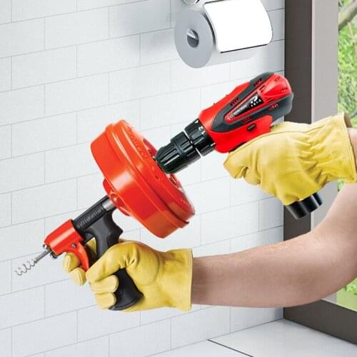 Electric Toilet dredge Machine Sewer Artifact Home Kitchen Toilet Water Plugging Tool Pipe Cleaner Drain Cleaning Machine 7.6M Y