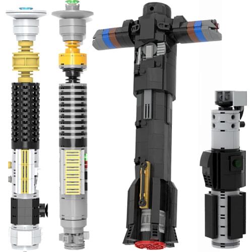 Lightsaberal Hilt Model Grievous Vader Figures General Robot Combat Weapon Light Arms Movie Building Blocks Kids Toys Xmas Gift