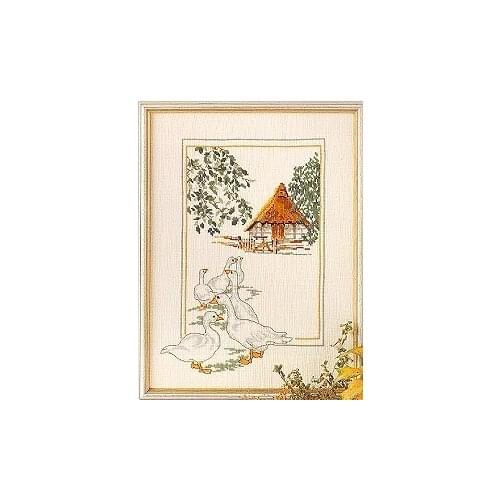 Fishxx Cross Stitch C220scenery[go home]cotton thread and cloth , water-soluble printing,100% accurate,11CTembroidery