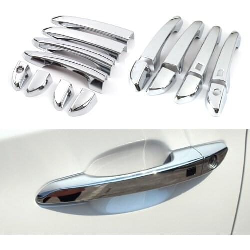 Chrome Door Handle Trim Cover For Hyundai Tucson 2015 2016 2017 2018 Car Detector Stick Styling