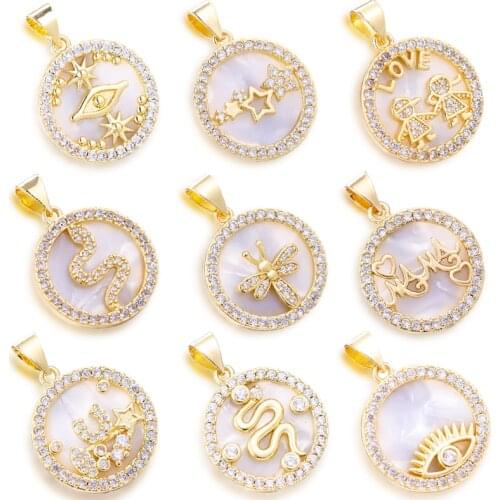 Zircon Cute Charms For Jewelry Making Handmade DIY Women Bracelets Necklaces Earrings Pendants Accessories Findings