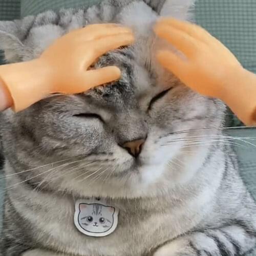 Mini Funny Cartoon Finger Hands and Finger Feet Set Creative Finger Toys Small Hand Model Halloween Gift Toys