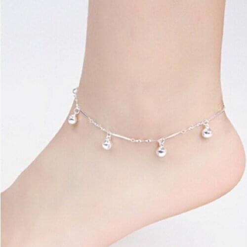 New Ankle Bracelet Bell Anklets Bracelets For Women Cheville Foot Silver Jewelry Tobillera Leg Chain Pulsera