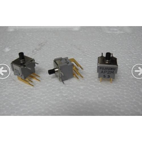 Original new 100% AP2M Miniature Gold-plated Bent-foot 4pin Reset Switch Button Switch