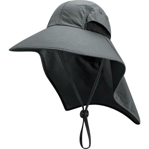 Flap Cap Wide Brim Lightweight Water Resistant Portable UV Protection Neck Cover Sun Hat Outdoor Fishing