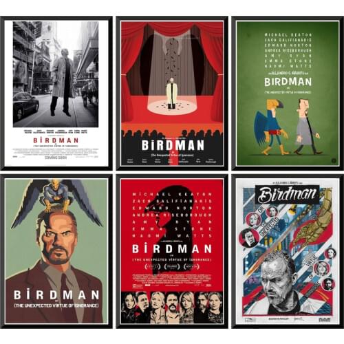 Birdman Classic Movie Poster Vintage Poster Wall Stickers For Home Bar Cafe 42X30cm