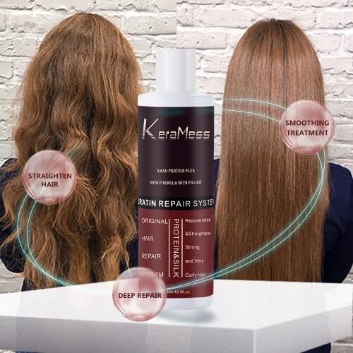 Professional Keratin For Curly Frizzy Hair Straightening Smoothing Treatment Brazilian Repair Damage Smelling Without Formalin