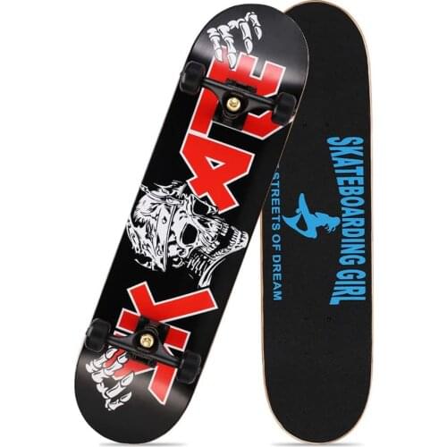 Standard Skateboard 31"x 8" 7-Layer Maple Skateboard Professional Concave Design ABEC-11 Precision Bearings, Core Load 396 IB