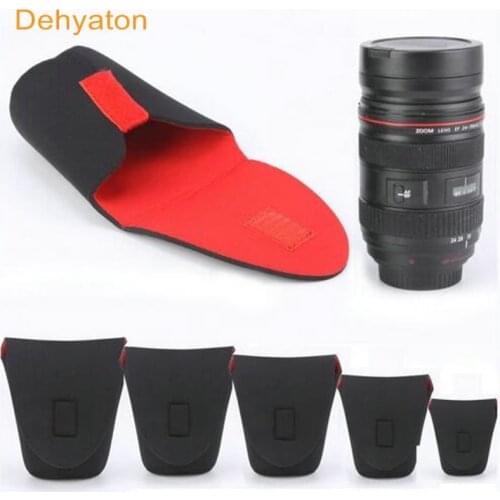 Lens Bag Soft Neoprene Waterproof Camera Lens Bag Pouch Case Padded Protector For Canon For Nikon For Sony For DSLR Camera