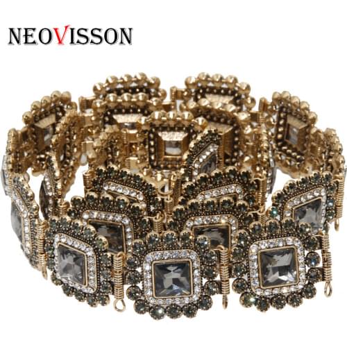 NEOVISSON Square Crystal Wedding Dress Belt Algeria Women Caftan Waist Belt Africa Bijoux