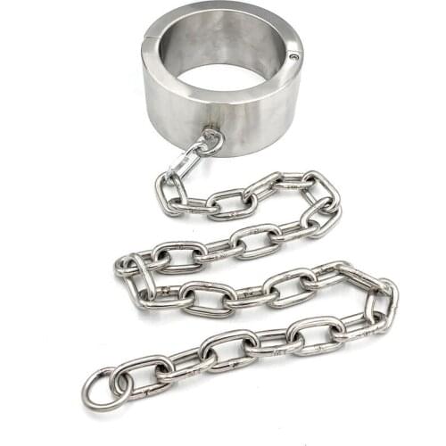 Super Heavy 7KG Stainless Steel Neck Collar Restraint Chain Metal Bondage Neck Ring Adult BDSM Sex Games Toys For Men Woman