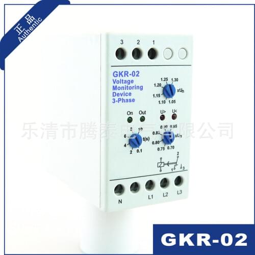 Three Phase Voltage Monitoring Device Phase Sequence Protection Relay Motor Protector GKR-02