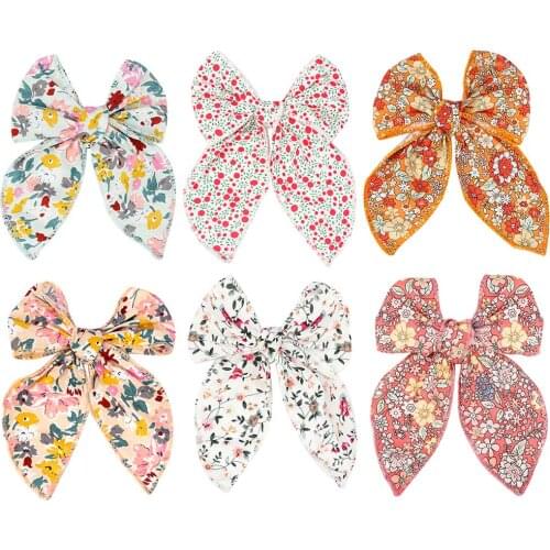 Oversize Bows Floral BB Hair Clips Girls Kids Toddler Ribbon Baby Children Barrettes Hairpins Hair Accessories مقاطع سكس اطفال