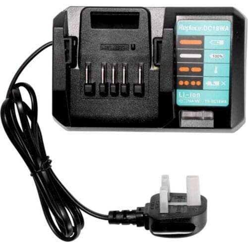 DC18WA 14.4V & 18V G-Series Li-Ion Battery Charger - for Makita BL1811G BL1813G BL1815G BL1413G DC18SG DC1851(UK Plug)