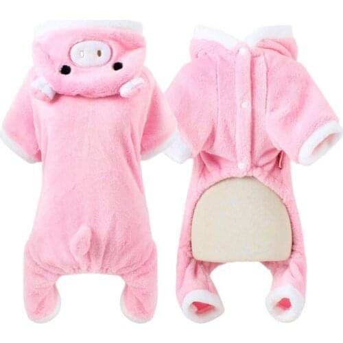 Winter Warm Dog Jumpsuit Clothes Pet Rompers for Chihuahua Yorkshire Dog Hoodies Four-legged Clothing Pet Puppy Costumes