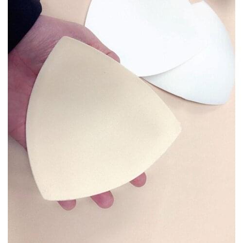 1pair Triangle Cups Bikini Bra Pad Chest Push Up Insert Pads Bra Enhancer Foam Removeable For Swimsuit Accessories Pads Pad C4B2