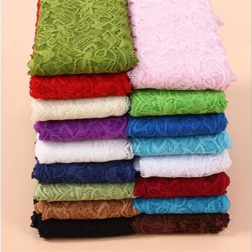 22Colors 20Yards 8cm Elastic Lace Trims for Fabric Wap Knitting Underwear DIY Garment Accessories Skirt belt lace Doll EL0016