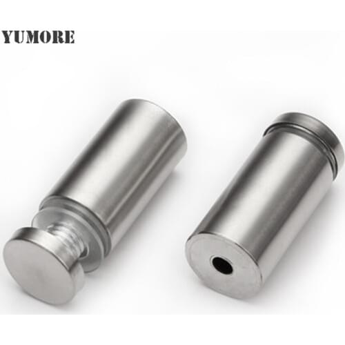 50pcs Glass Fasteners 12x25mm Stainless Steel Acrylic Advertisement Standoffs Pin Nails Billboard Fixing Screws Hardware