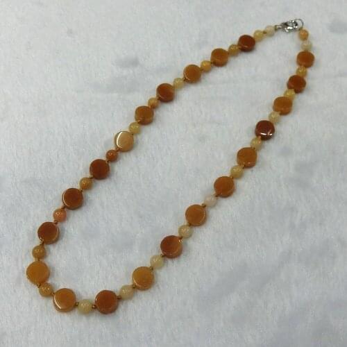 6pcs Natural Stone Quartz Yellow Aventurine Opal Hand-woven Bohemia Choker Torque Energy Round Abacus Beads Necklace Collar Free